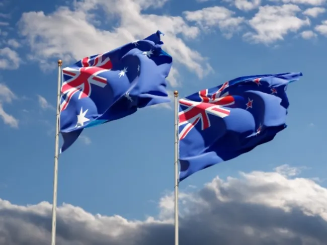 flags of Australia and New Zealand